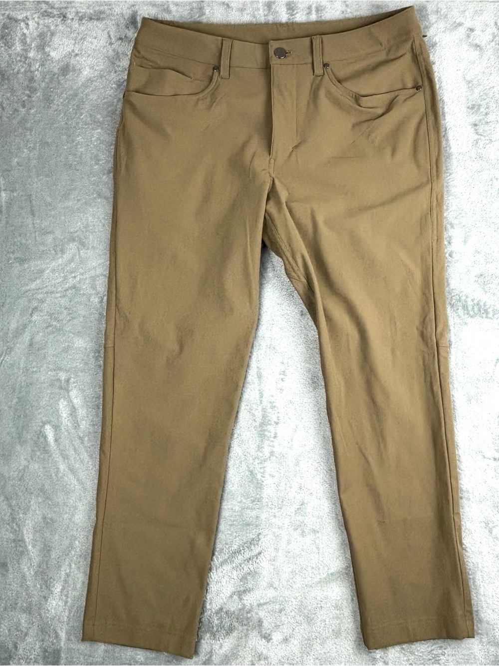 Lululemon Pants 32x27 Brown Tan ABC Slim Fit Warpstreme Performance Chino M5AD8S